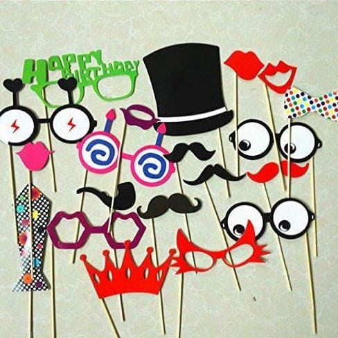 20 Pcs Happy Birthday Party Props, Birthday Party Photo Booth Props, Summer Holiday Party Favors, Fun Theme Party Decorations 20 Pcs Happy Birthday Party Props, Birthday Party Photo Booth Props, Summer Holiday Party Favors, Fun Theme Party Decorations
